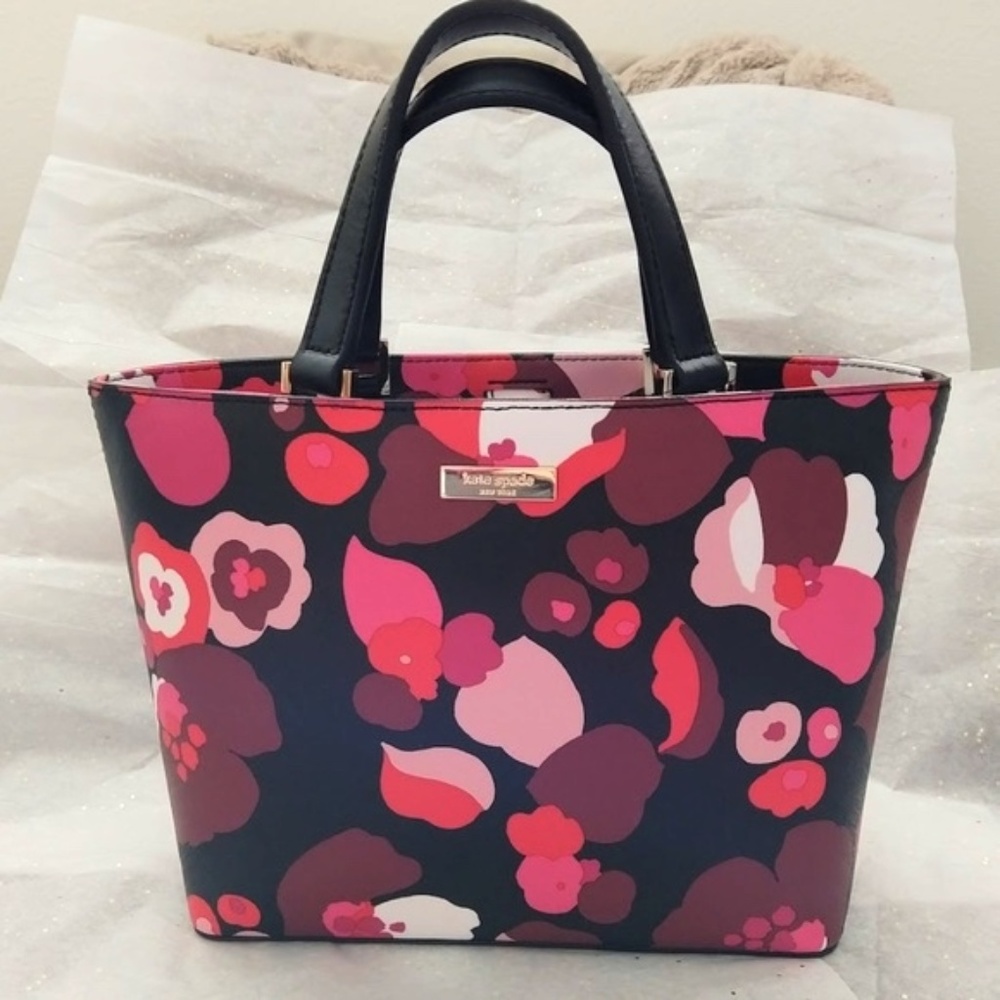 Kate Spade Juno Grant Street Floral Vinyl Satchel.